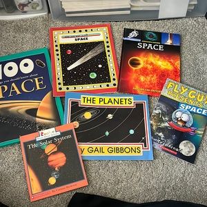 Lot of six (6) space themed books